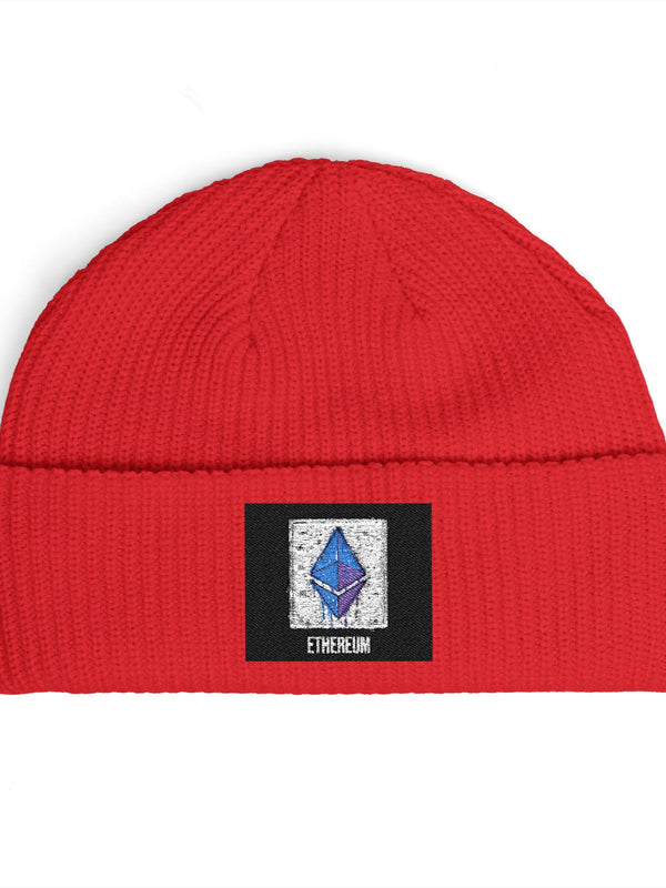 Ethereum Beanie — Crystal Patch — Mr. Lined crypto streetwear