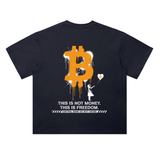 Bitcoin T-Shirt — Not Money, Freedom, Balloon Girl