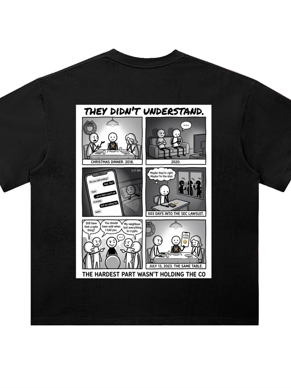 XRP T-Shirt — They Didn't Understand — Mr. Lined crypto streetwear