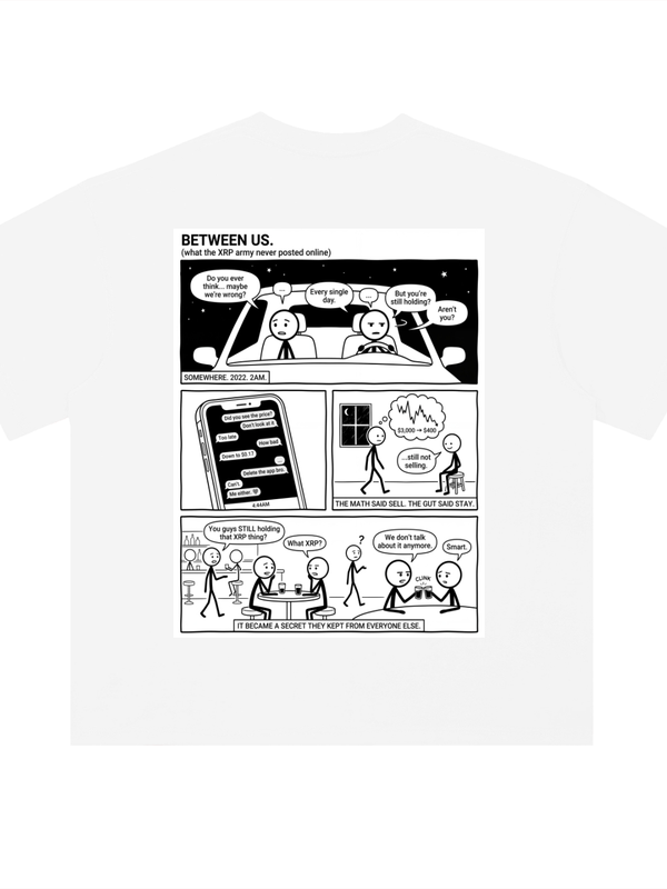 XRP T-Shirt — Between Us — Mr. Lined crypto streetwear