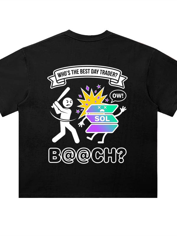 Solana T-Shirt — Best Day Trader — Mr. Lined crypto streetwear