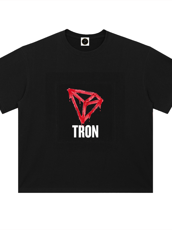 Tron T-Shirt — TRX Logo — Mr. Lined crypto streetwear