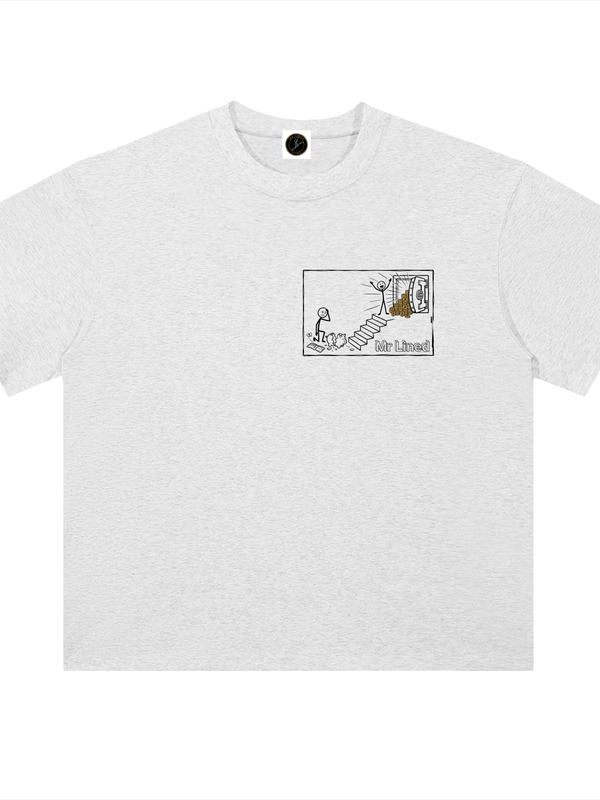 Dogecoin T-Shirt — Mars Doge Pump, Two Astronauts — Mr. Lined crypto streetwear