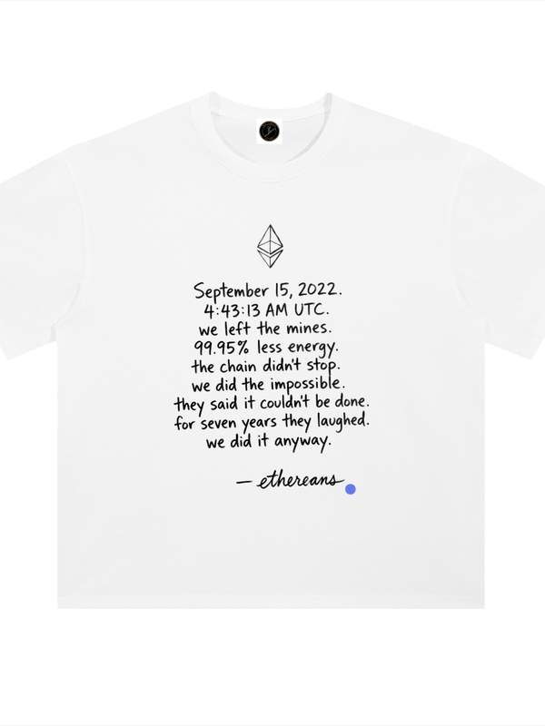 Ethereum T-Shirt — The Merge Poem — Mr. Lined