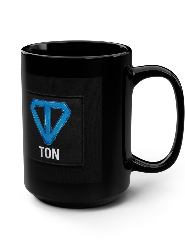 TON Mug — Blue Diamond Patch — Mr. Lined crypto streetwear