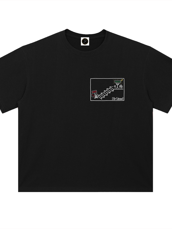 XRP Crown Sketch T-Shirt — Not A Security Dark — Mr. Lined crypto streetwear