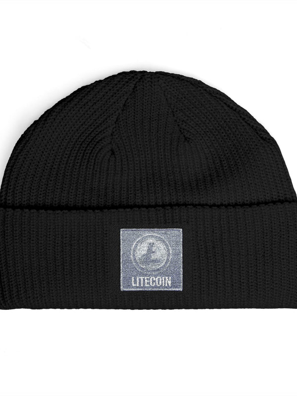 Litecoin Beanie — Silver Sequin — Mr. Lined crypto streetwear