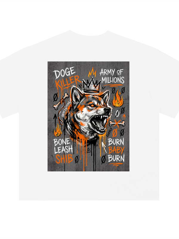Shiba Inu T-Shirt — Doge Killer Army — Mr. Lined crypto streetwear
