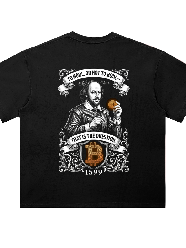 Bitcoin T-Shirt — To HODL or Not To HODL — Mr. Lined crypto streetwear