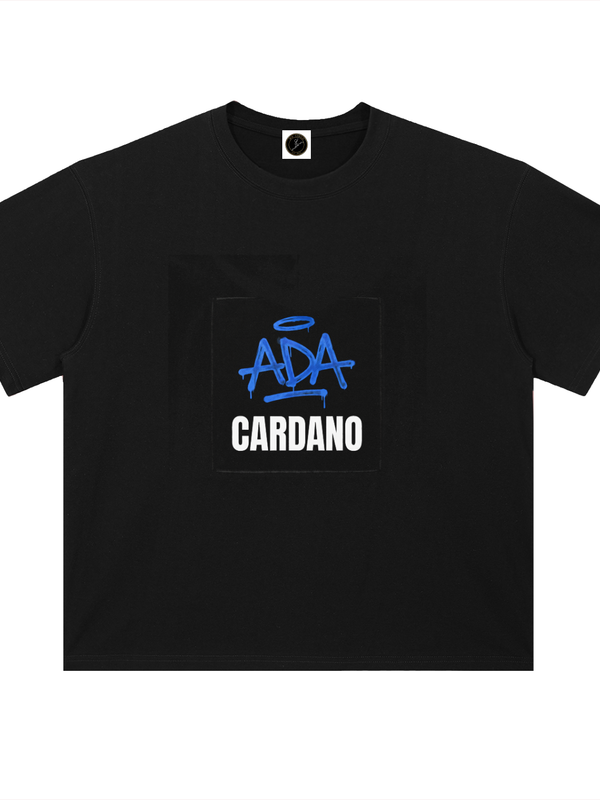 Cardano T-Shirt — ADA Spray Logo — Mr. Lined