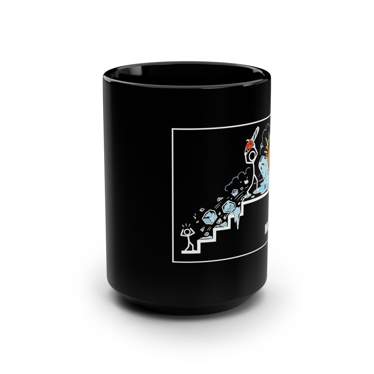 Bitcoin Mug — Chainsaw Diamond Hands Splash —  — Mr. Lined