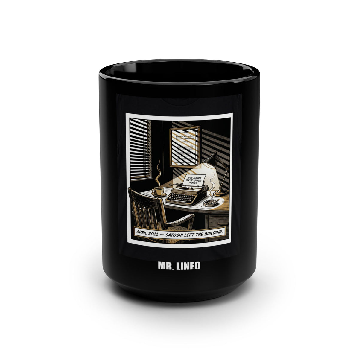 Bitcoin Mug — Satoshi Noir Origin Story —  — Mr. Lined