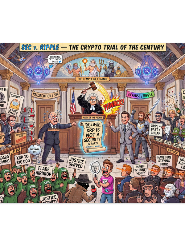 Crypto Jigsaw Puzzle — SEC vs Ripple Trial — Mr. Lined crypto streetwear