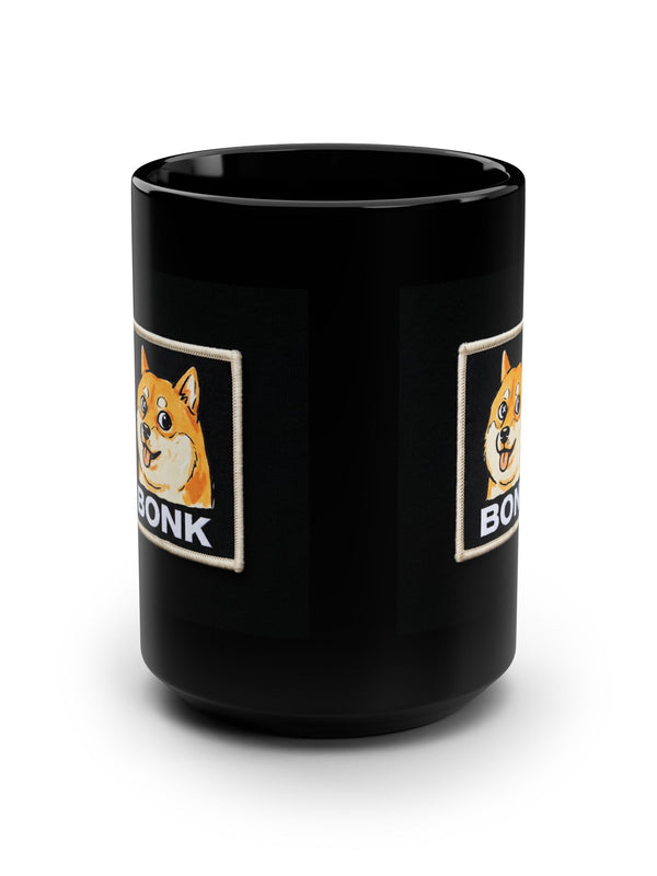 BONK Mug — Shiba Patch — Mr. Lined crypto streetwear