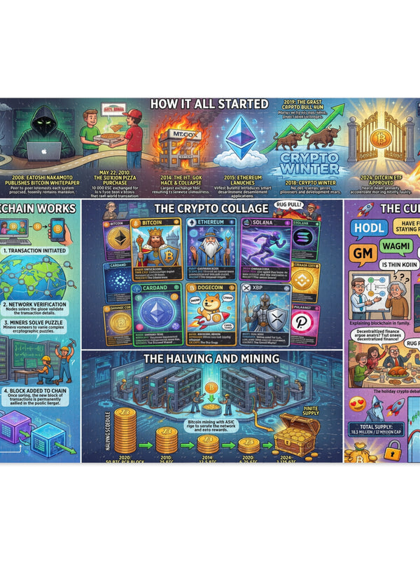 Crypto Jigsaw Puzzle — How It All Started — Mr. Lined crypto streetwear