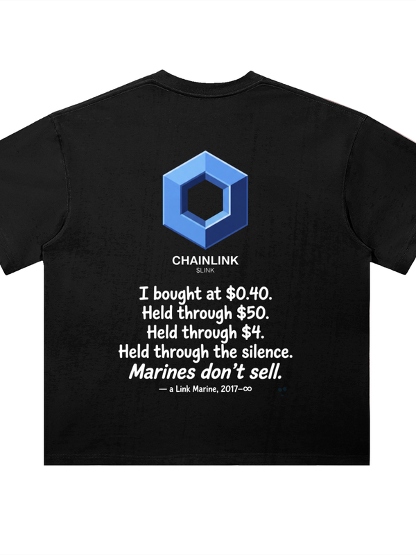 Chainlink T-Shirt — Marines Don't Sell — Mr. Lined crypto streetwear