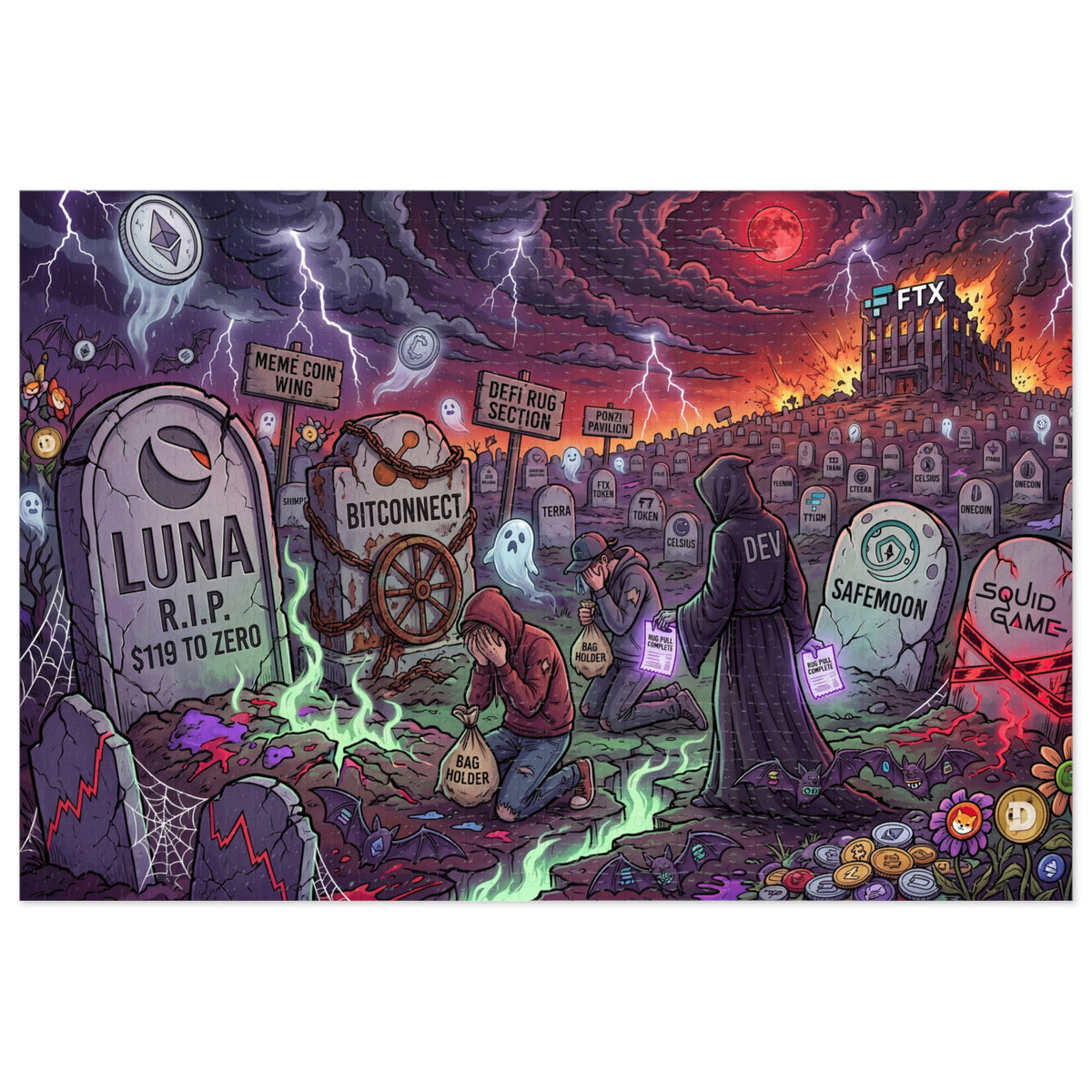 Crypto Jigsaw Puzzle — Altcoin Graveyard —  — Mr. Lined