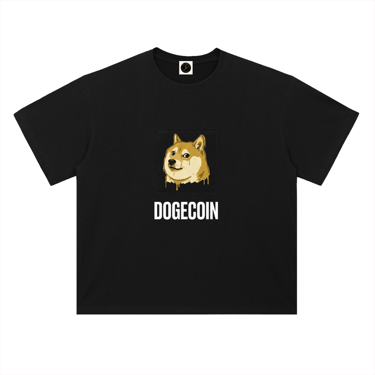 Dogecoin T-Shirt — Gold Drip Logo —  — Mr. Lined