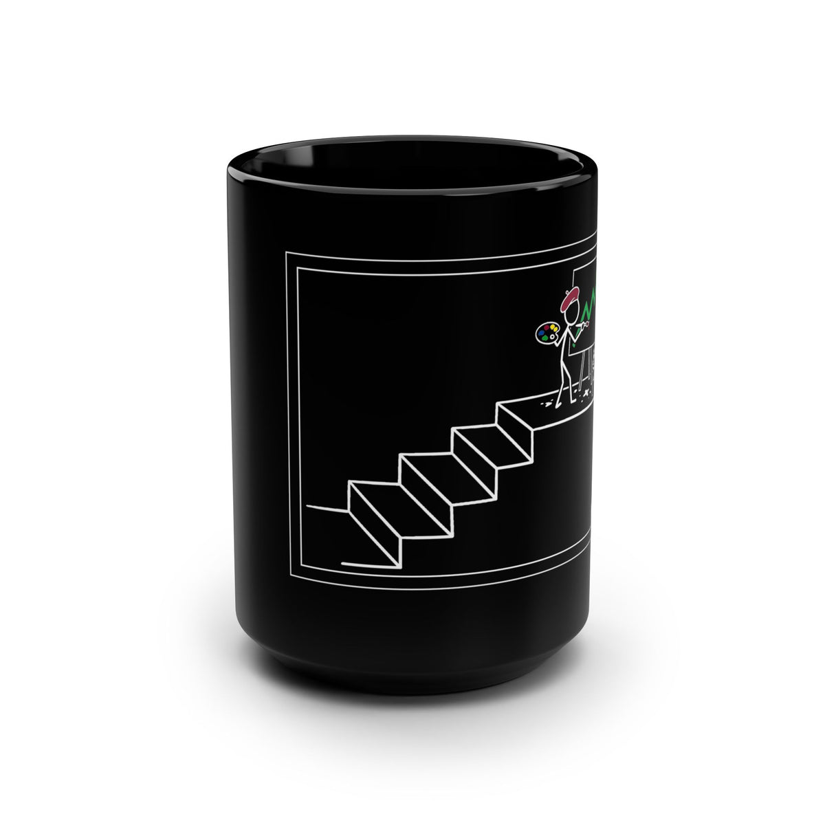 Crypto Mug — Stickman Artist Green Chart —  — Mr. Lined