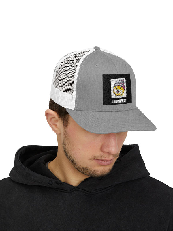 dogwifhat Trucker Cap — WIF Snapback — Mr. Lined