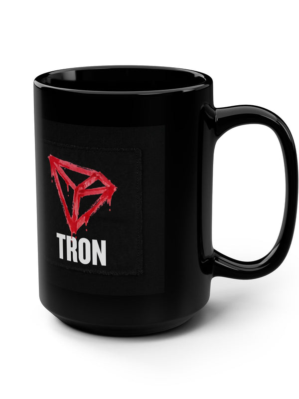 TRON Mug — Red Logo Patch — Mr. Lined crypto streetwear