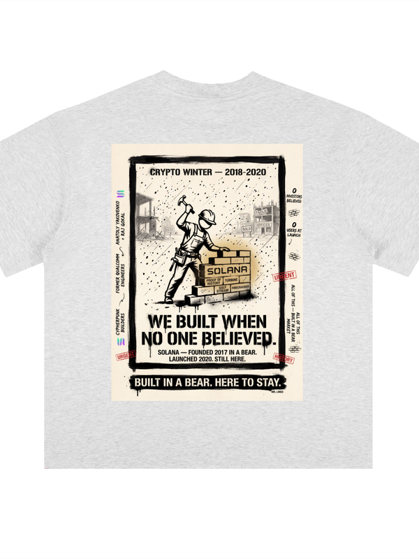 Solana T-Shirt — Built in the Bear Market — Mr. Lined crypto streetwear