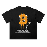Bitcoin T-Shirt — Not Money, Freedom, Balloon Girl
