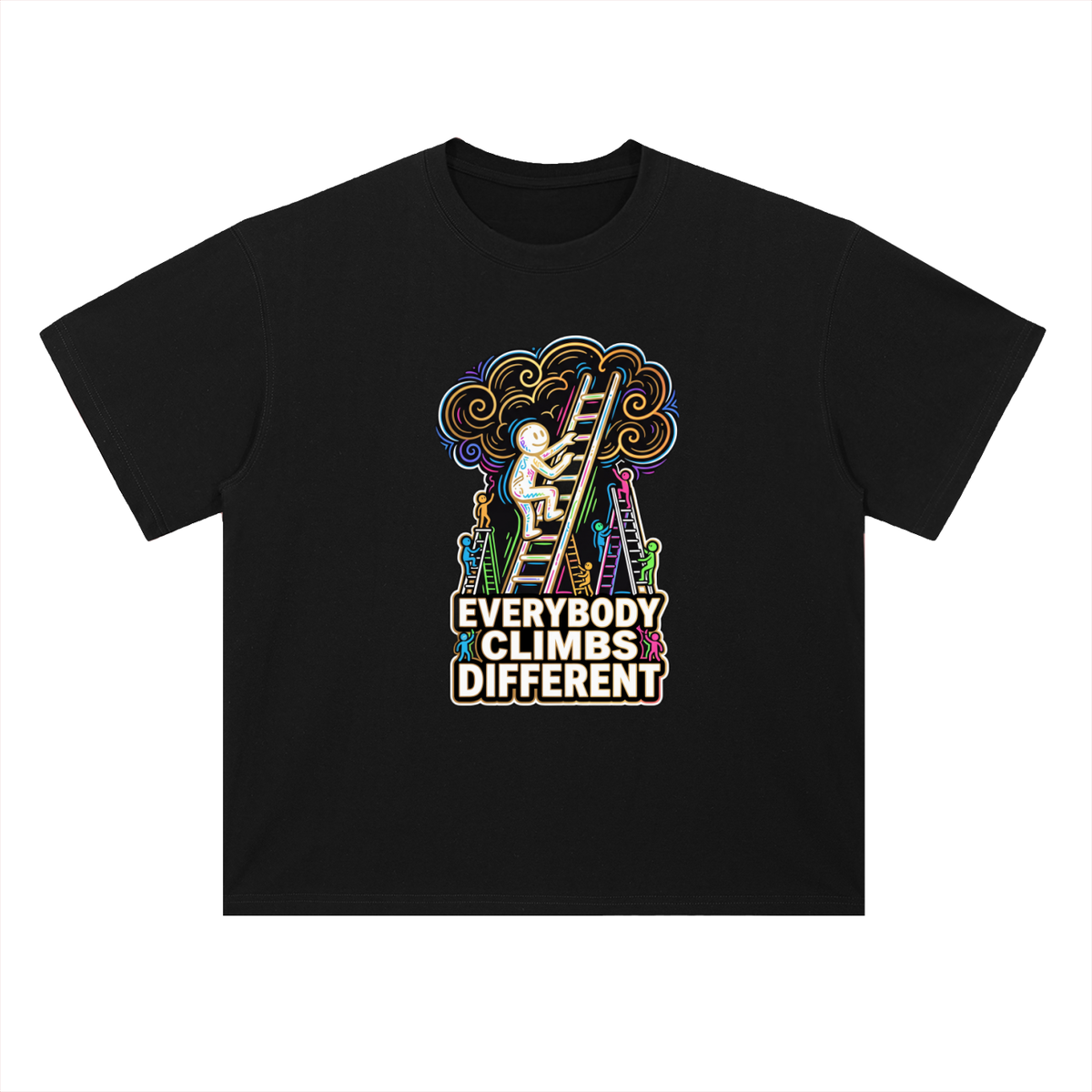 Crypto T-Shirt — Everybody Climbs Different —  — Mr. Lined