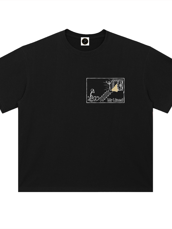 Dogecoin The Mars Doge Pump T-Shirt — Two Astronauts One Pumper Dark Variant — Mr. Lined crypto streetwear