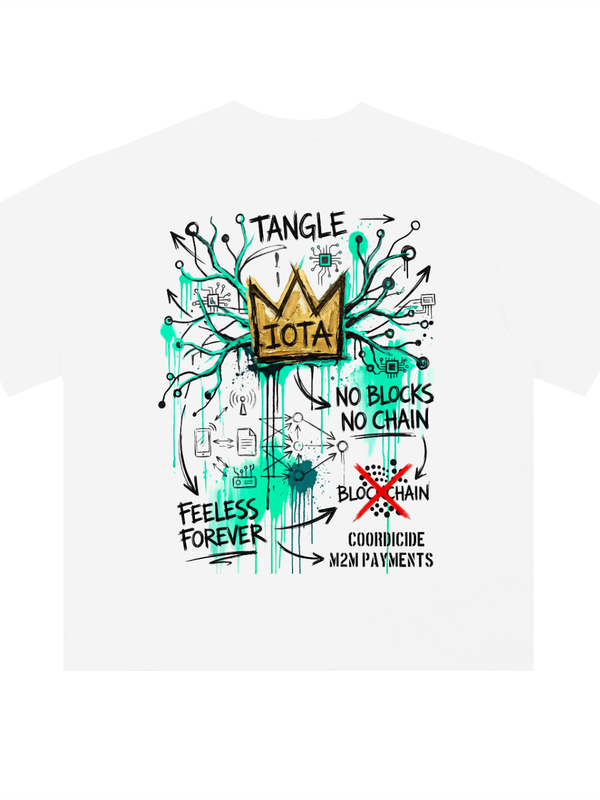 IOTA T-Shirt — Tangle Basquiat — Mr. Lined crypto streetwear