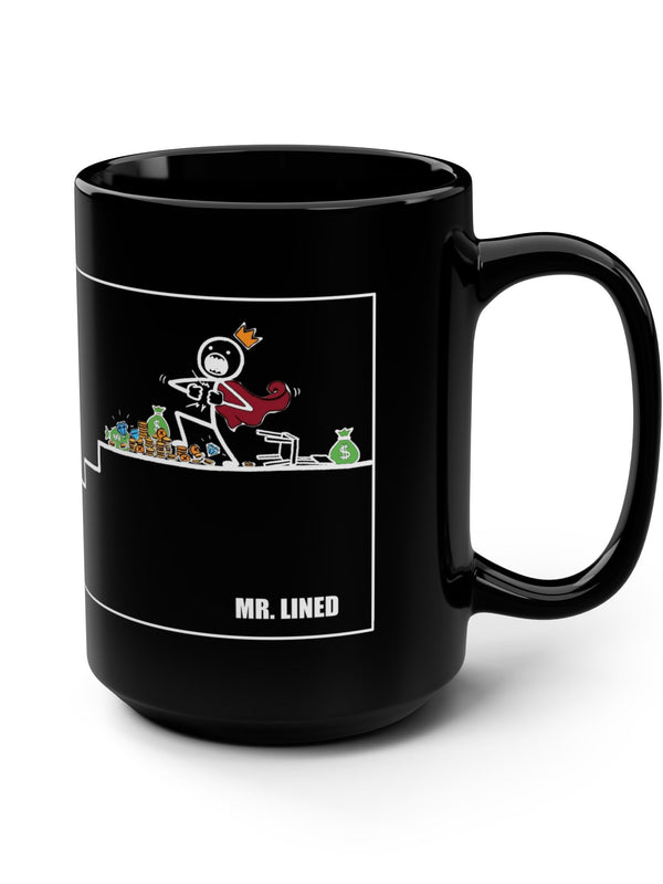 Crypto Mug — Stickman King Coin Bag Climb — Mr. Lined crypto streetwear