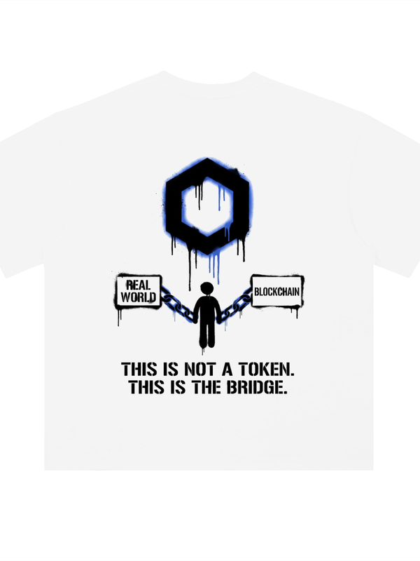 Chainlink This Is Not A Token This Is The Bridge T-Shirt — Real World To Blockchain Light Variant — Mr. Lined crypto streetwear