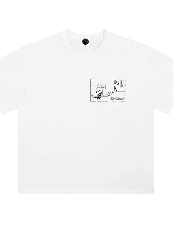Ethereum The World Computer Ecosystem Map T-Shirt — White — Mr. Lined crypto streetwear