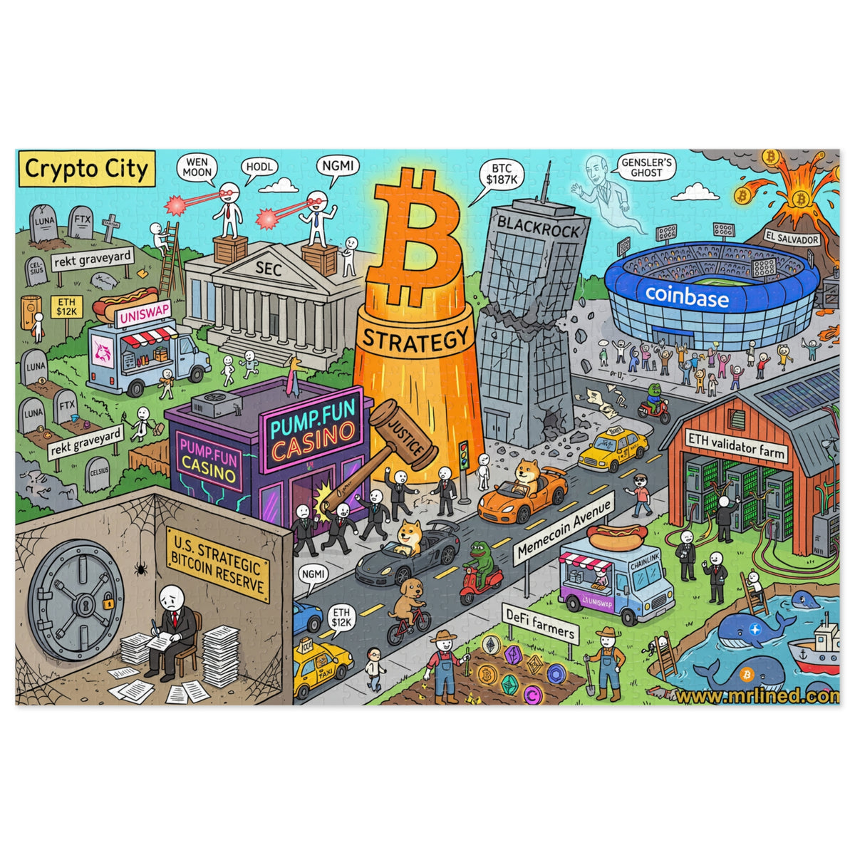 Crypto Jigsaw Puzzle — City BTC $187K Strategy —  — Mr. Lined
