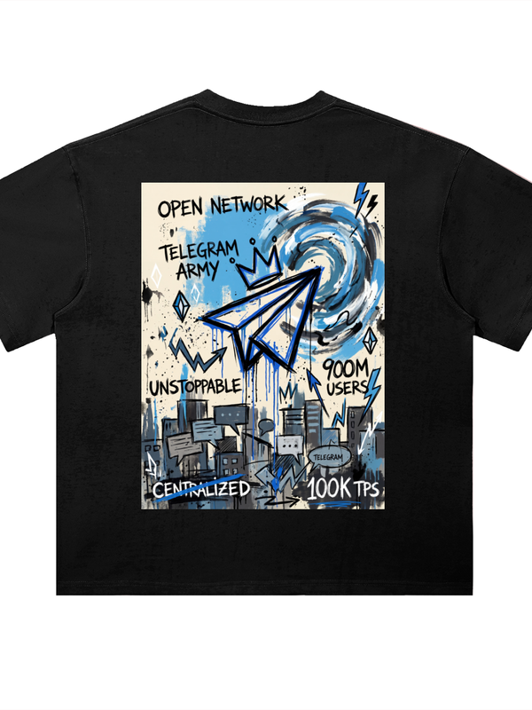 TON T-Shirt — The Open Network Army — Mr. Lined crypto streetwear