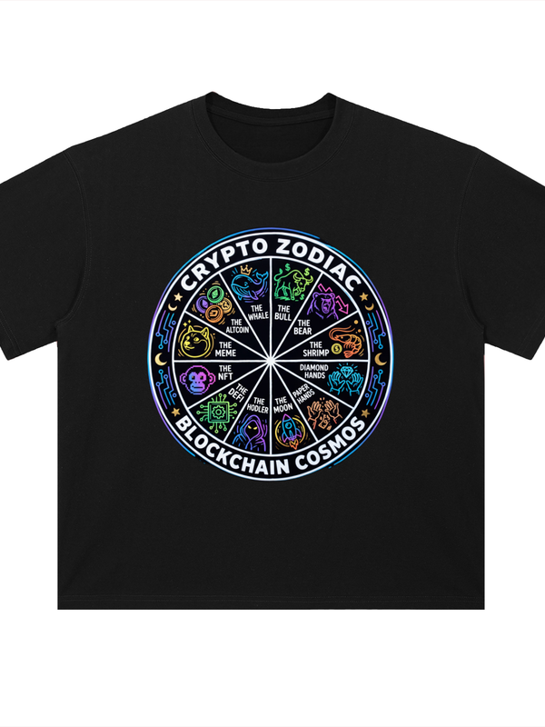 Crypto T-Shirt — Crypto Zodiac, Blockchain Cosmos — Mr. Lined