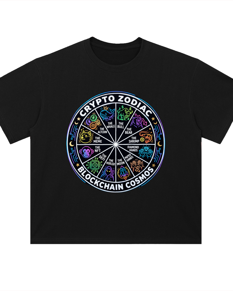 Crypto T-Shirt — Crypto Zodiac, Blockchain Cosmos