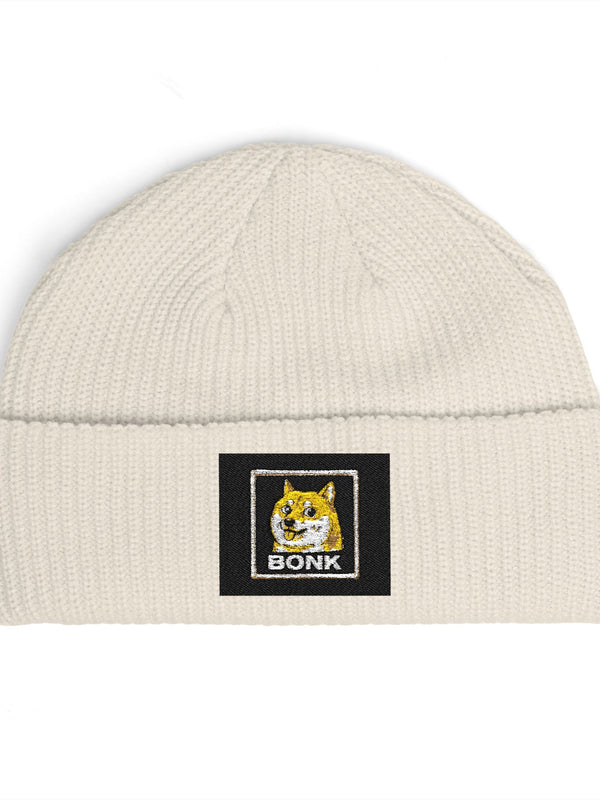 BONK Beanie — Shiba Honk Patch — Mr. Lined