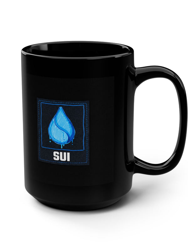 Sui Mug — Blue Water Drop Patch — Mr. Lined crypto streetwear