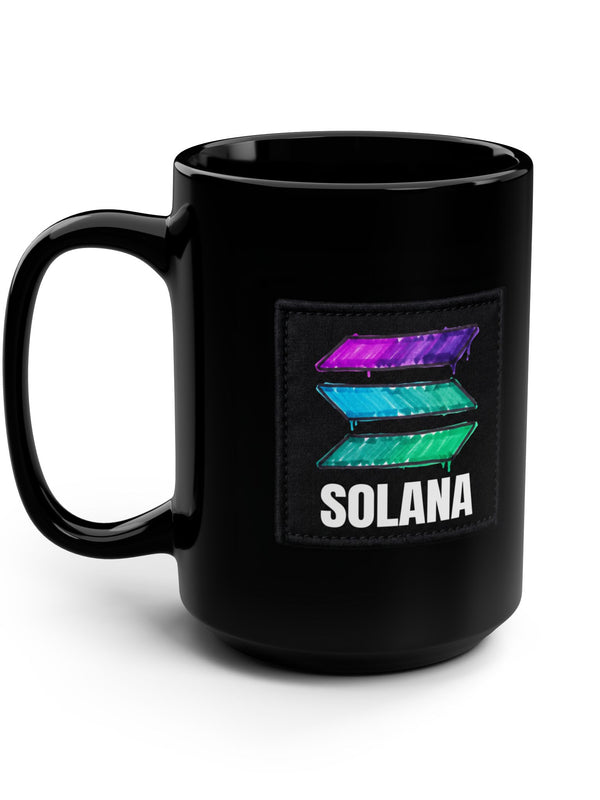 Solana Mug — Chevron Gradient Patch — Mr. Lined crypto streetwear