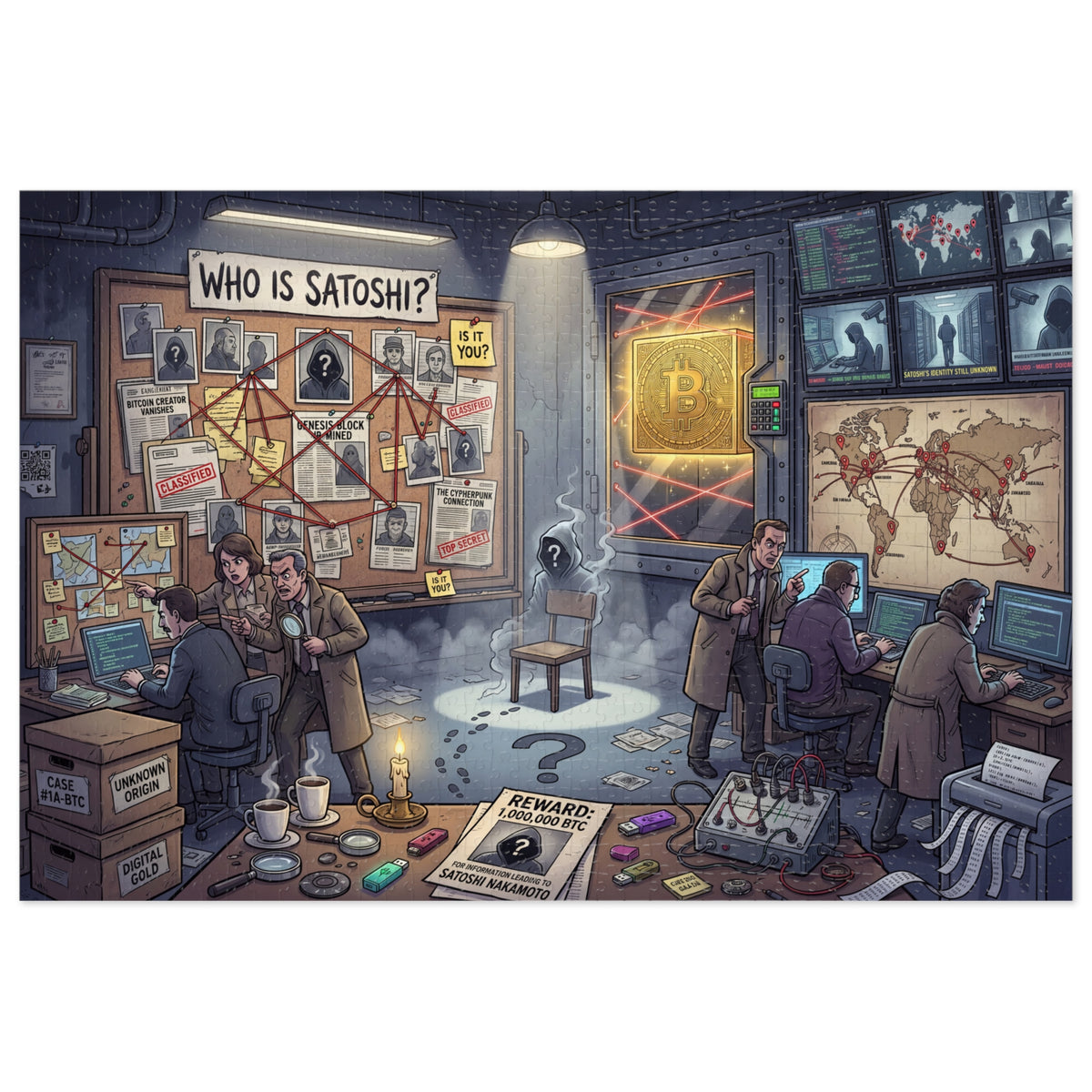 Crypto Jigsaw Puzzle — Mystery of Satoshi —  — Mr. Lined
