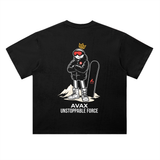 Avalanche AVAX Unstoppable Force T-Shirt — Crowned Snowboarder Dark Variant