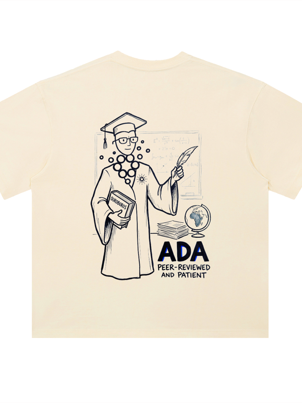 Cardano T-Shirt — Peer-Reviewed and Patient — Mr. Lined crypto streetwear