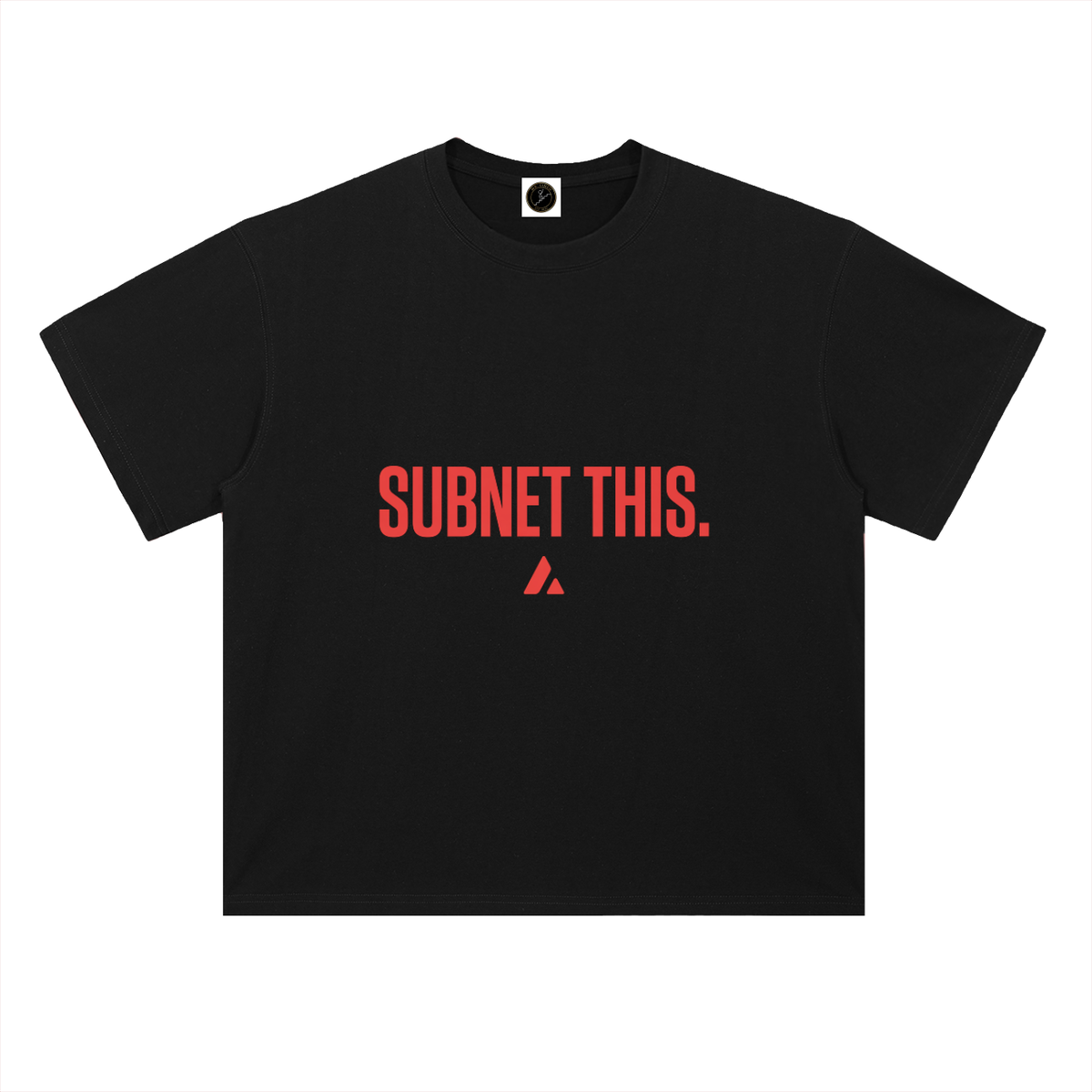 Avalanche AVAX Subnet This T-Shirt — Red Block Type Dark Variant —  — Mr. Lined