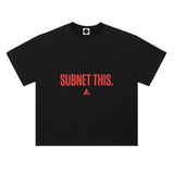 Avalanche AVAX Subnet This T-Shirt — Red Block Type Dark Variant