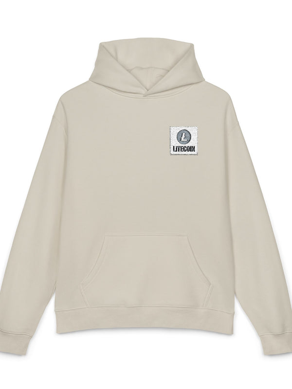 Litecoin Hoodie — Digital Silver — Mr. Lined crypto streetwear