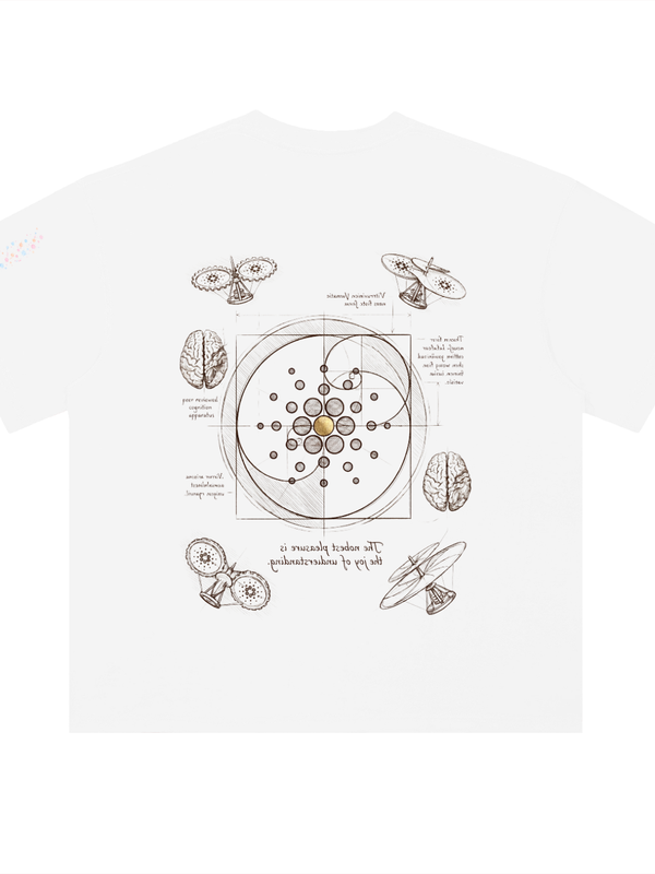 Cardano T-Shirt — Joy of Understanding, Da Vinci — Mr. Lined crypto streetwear