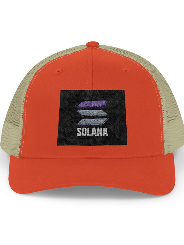 Solana Trucker Cap — SOL Logo Snapback — Mr. Lined crypto streetwear