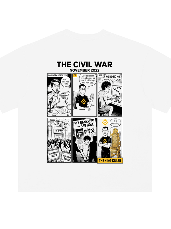 BNB T-Shirt — The Civil War, November 2022 — Mr. Lined crypto streetwear