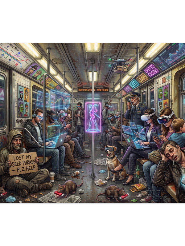 Crypto Jigsaw Puzzle — Dystopian Subway — Mr. Lined crypto streetwear